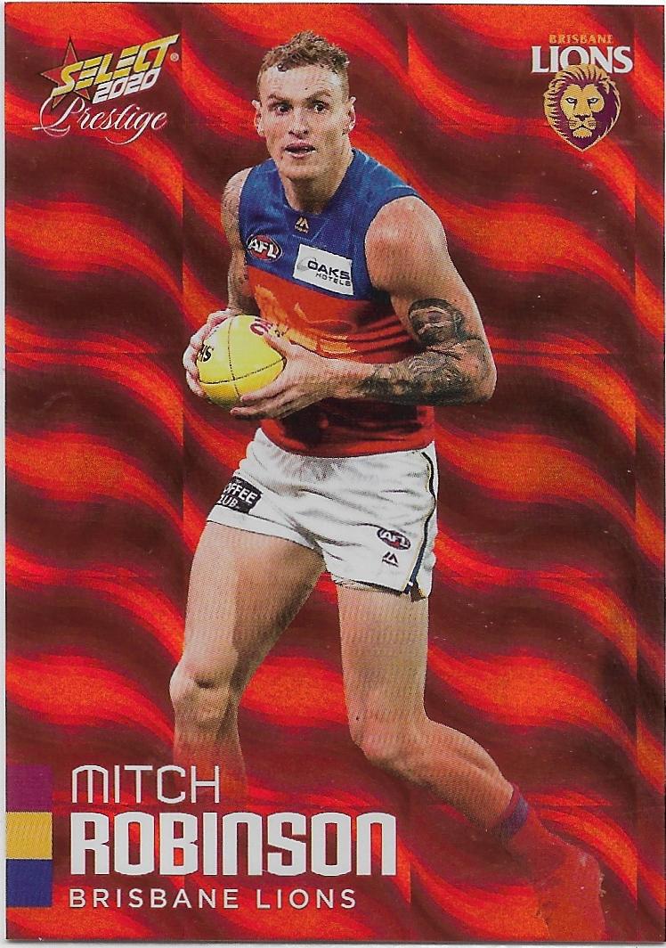 2020 Select Prestige Red Parallel (21) Mitch Robinson Brisbane 136/170