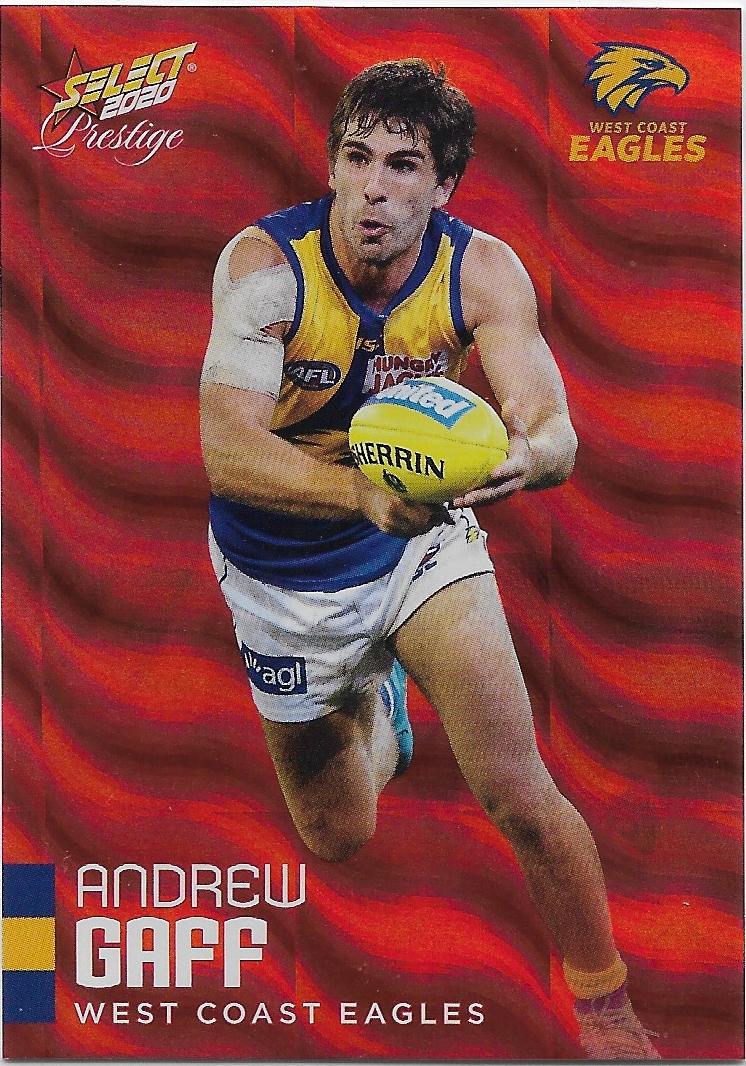 2020 Select Prestige Red Parallel (179) Andrew Gaff West Coast 086/170