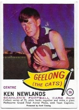 1966 VFL Scanlens (26) Ken Newlands Geelong *