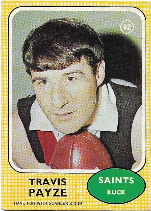 1970 Scanlens (42) Travis Payze St. Kilda *
