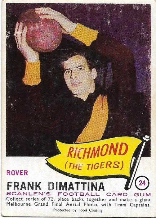 1966 VFL Scanlens (24) Frank Dimattina Richmond