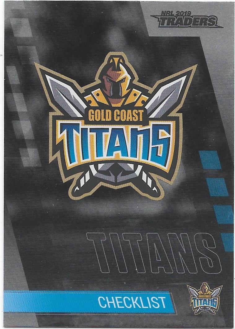 2019 Traders Platinum Parallel Checklist Logo (PS041) Titans