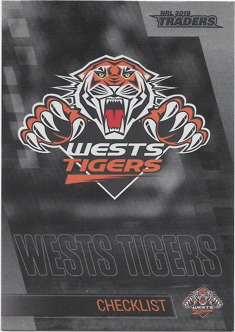 2019 Traders Platinum Parallel Checklist Logo (PS151) Wests Tigers