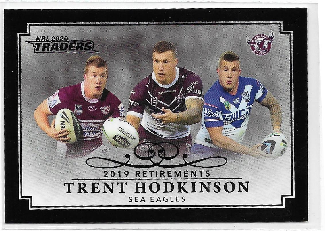 2020 Traders Retirements Parallel Case Card (RP4) Trent Hodkinson Sea Eagles 16/37