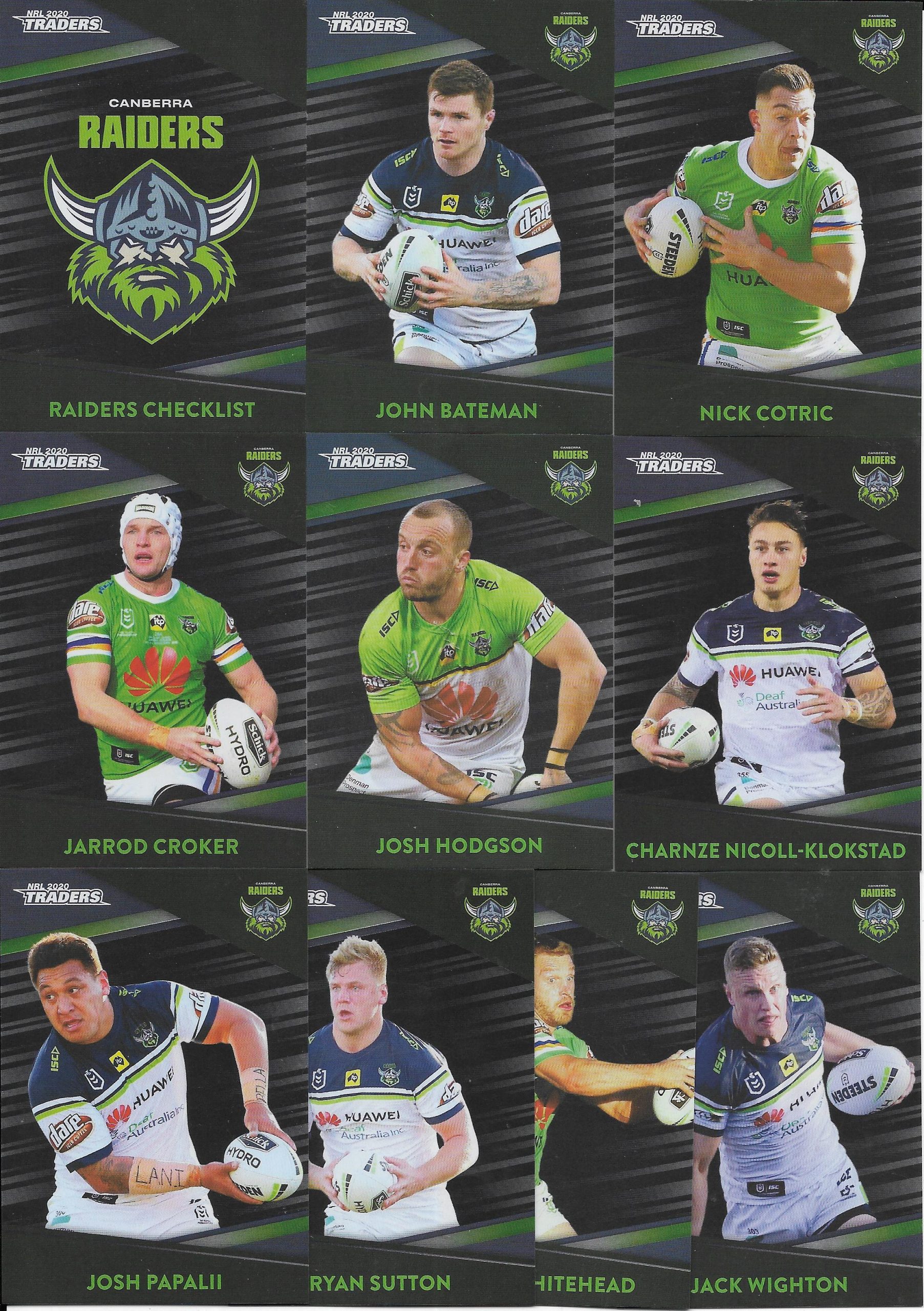 2020 Traders Parallel Team Set Canberra Raiders