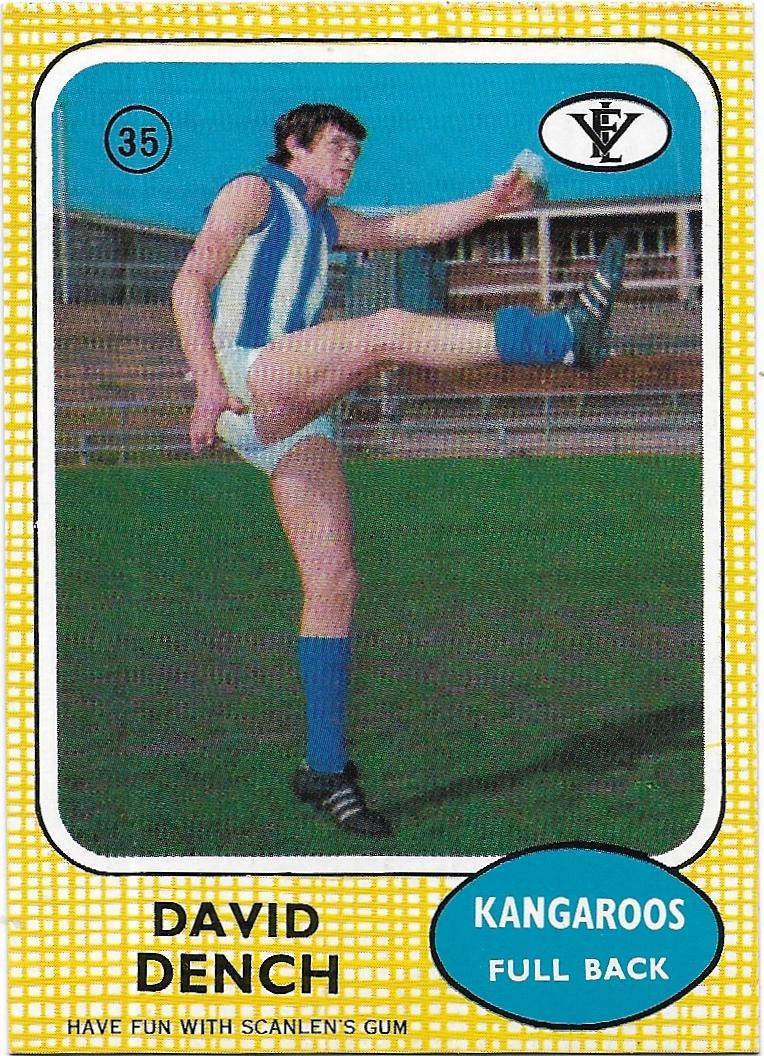 1972 VFL Scanlens (35) David Dench North Melbourne