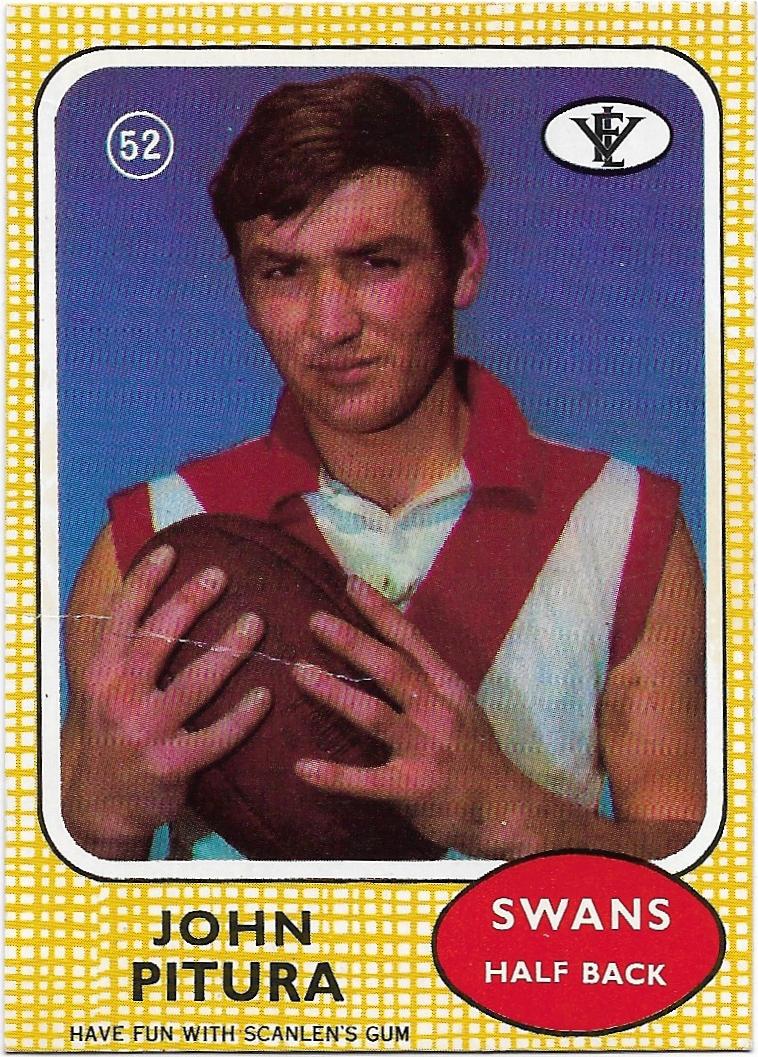 1972 VFL Scanlens (52) John Pitura South Melbourne