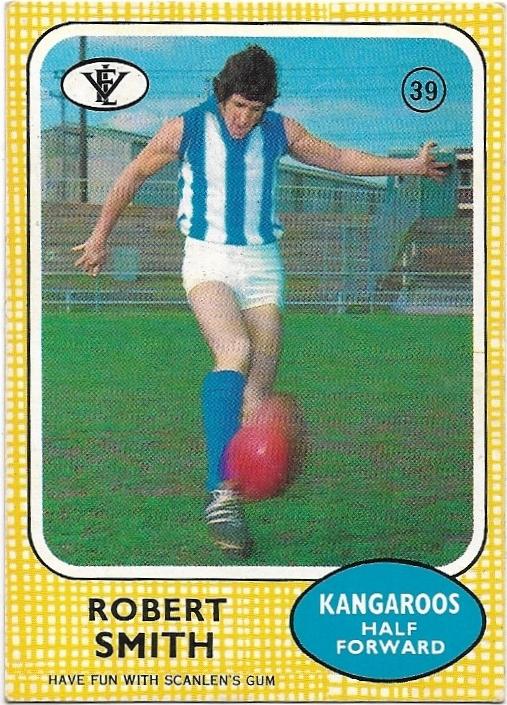 1972 VFL Scanlens (39) Robert Smith North Melbourne