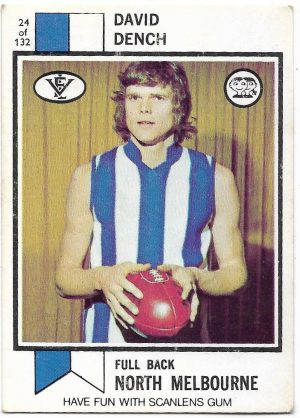 1974 VFL Scanlens (24) David Dench North Melbourne