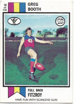 1974 VFL Scanlens (28) Greg Booth Fitzroy
