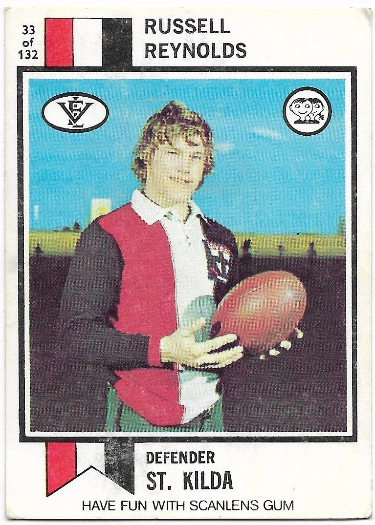 1974 VFL Scanlens (33) Russell Reynolds St Kilda