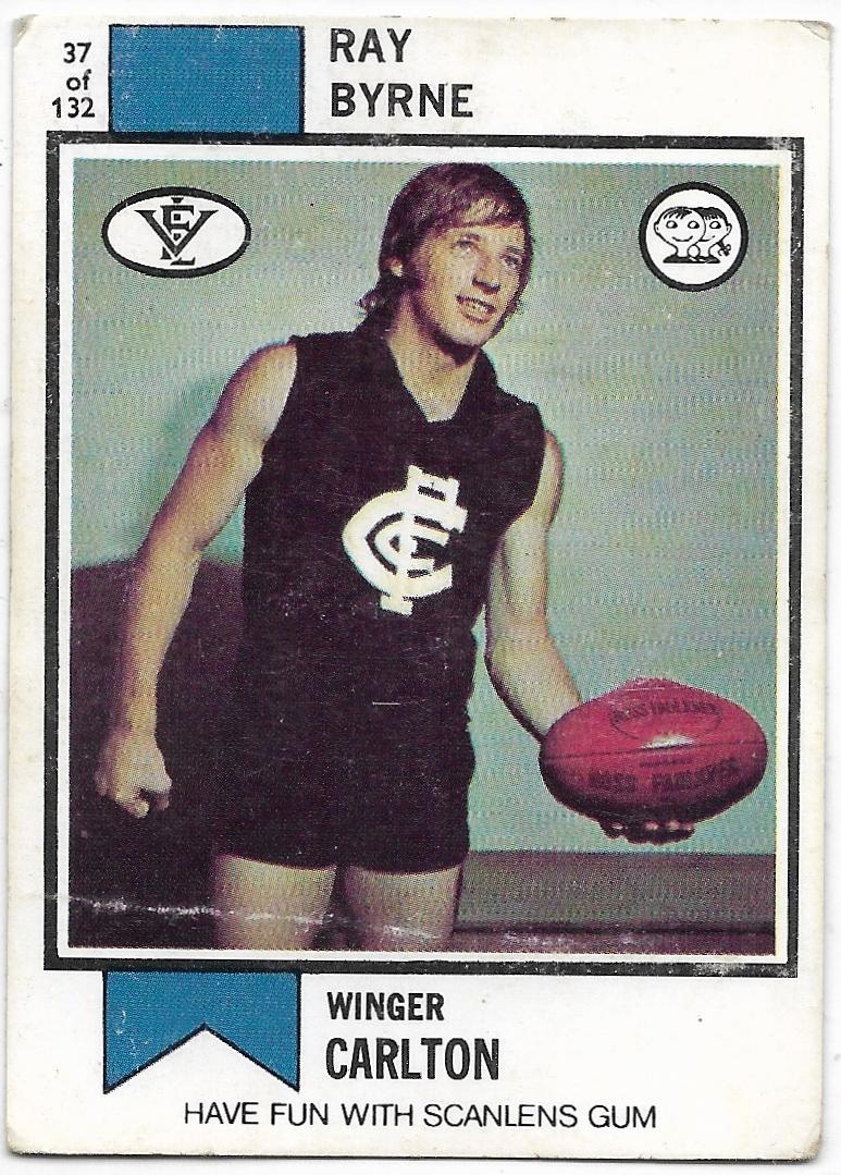 1974 VFL Scanlens (37) Ray Byrne Carlton