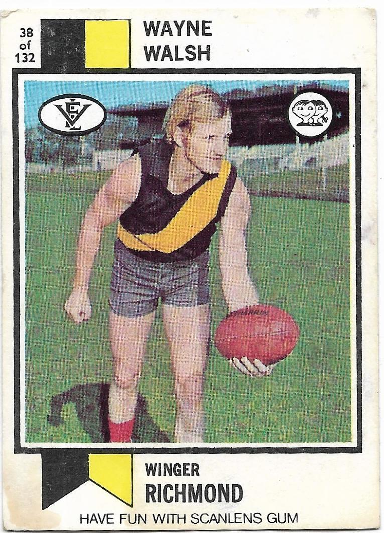 1974 VFL Scanlens (38) Wayne Walsh Richmond