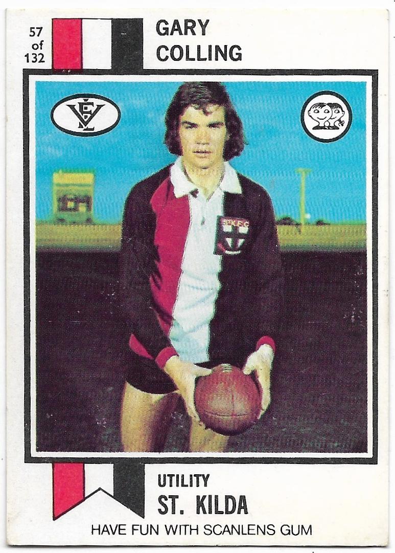 1974 VFL Scanlens (57) Gary Colling St Kilda