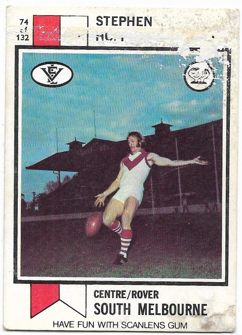1974 VFL Scanlens (74) Stephen Hoffman South Melbourne