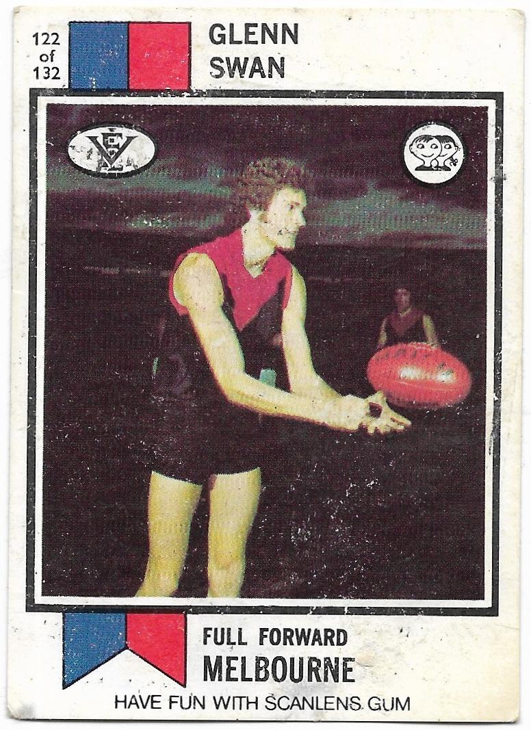 1974 VFL Scanlens (122) Glenn Swan Melbourne