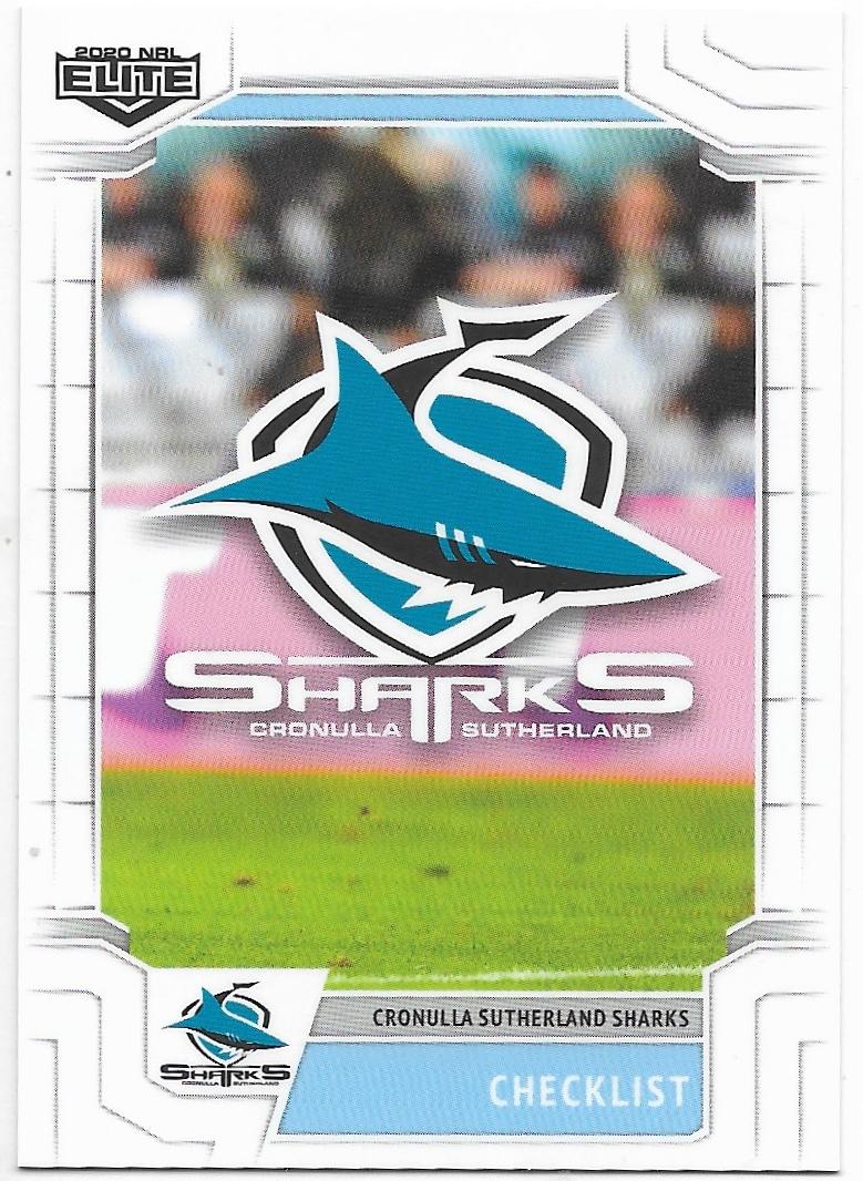 2020 Nrl Elite Base Card (028) CHECKLIST Sharks
