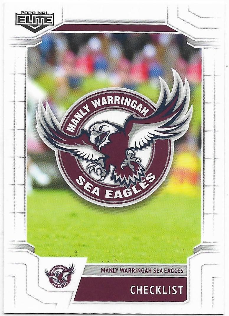 2020 Nrl Elite Base Card (046) CHECKLIST Eagles