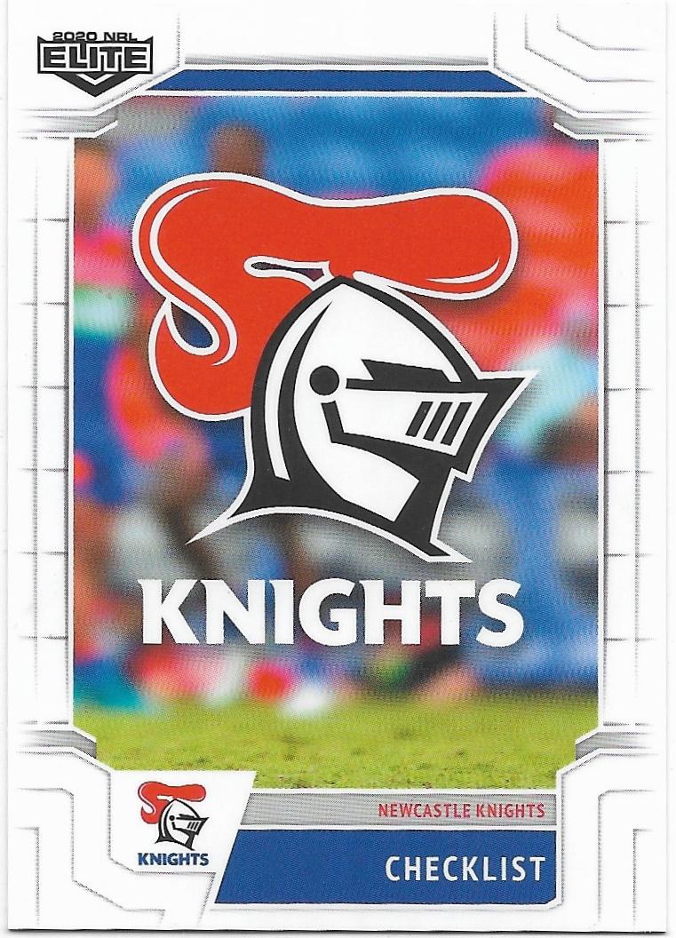 2020 Nrl Elite Base Card (064) CHECKLIST Knights