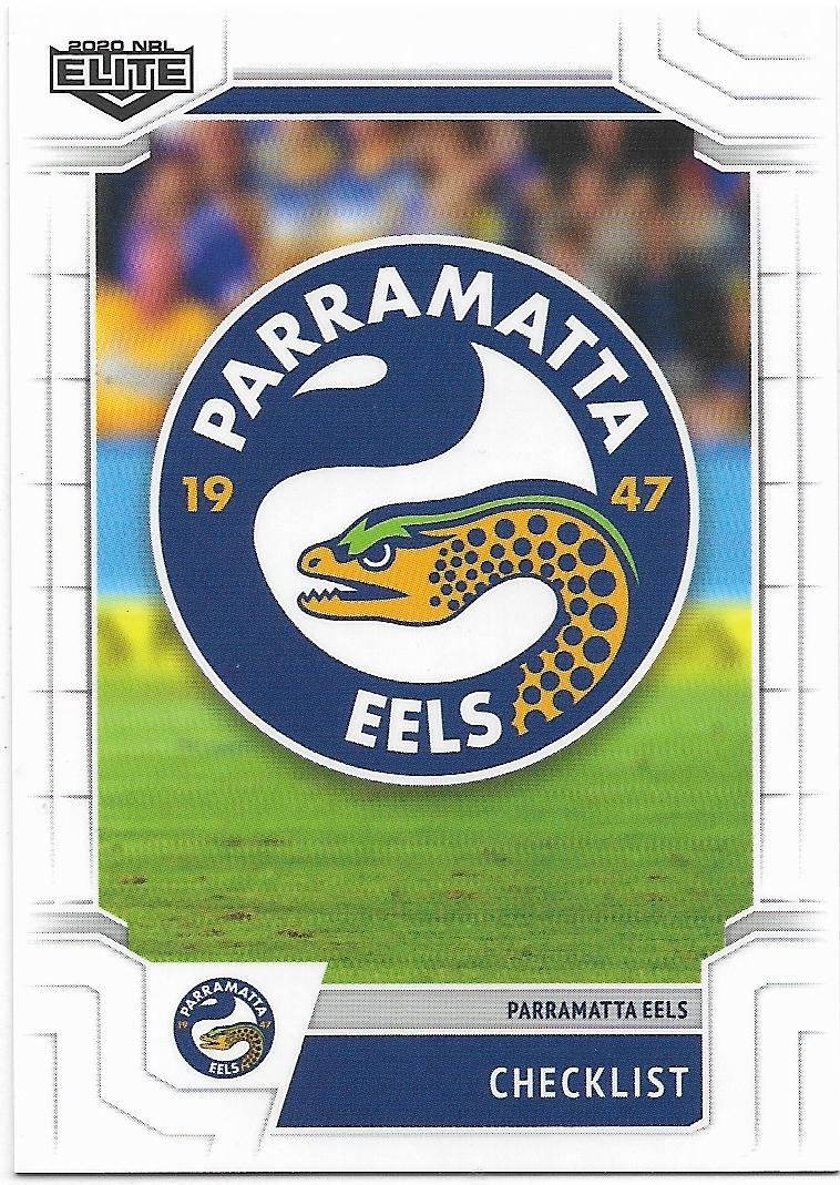 2020 Nrl Elite Base Card (082) CHECKLIST Eels