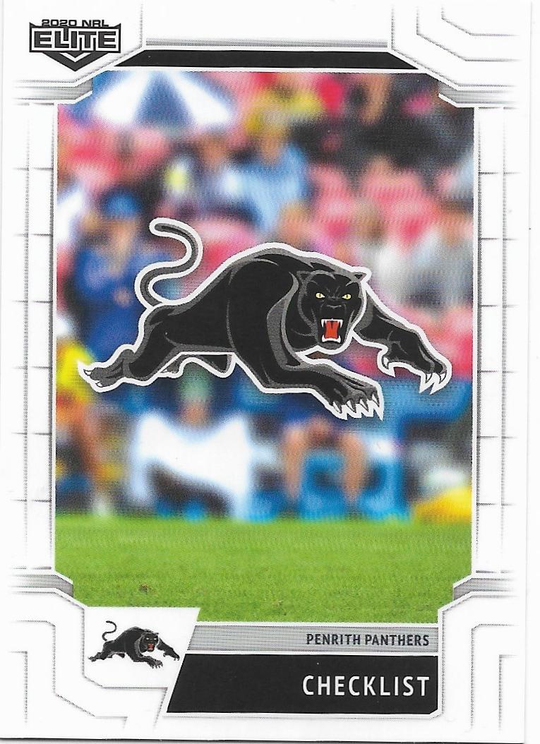 2020 Nrl Elite Base Card (091) CHECKLIST Panthers