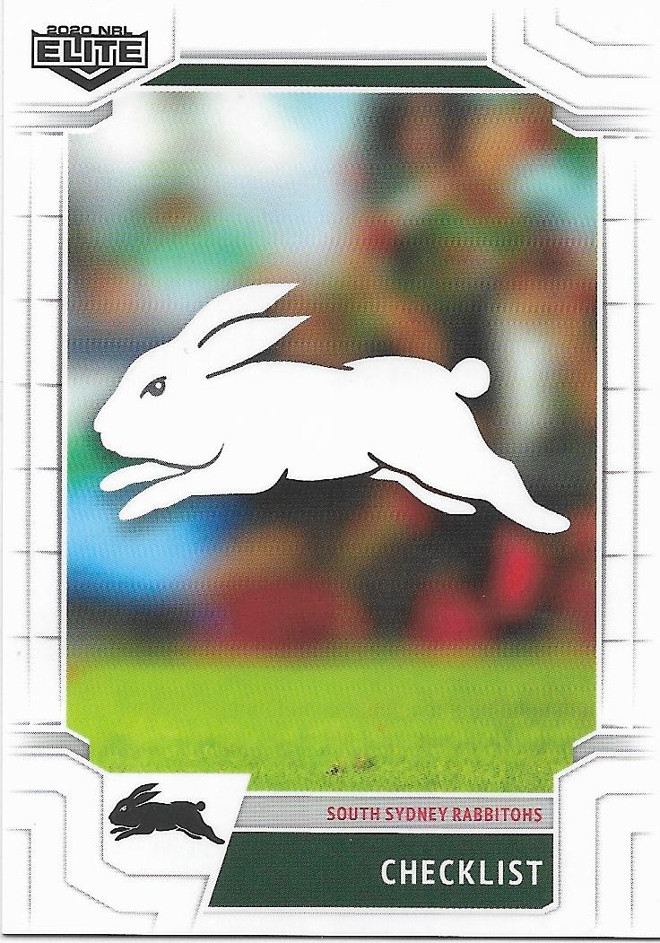 2020 Nrl Elite Base Card (100) CHECKLIST Rabbitohs