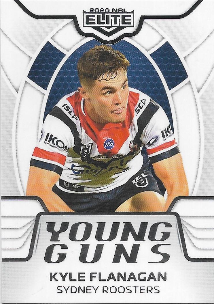 2020 Nrl Elite Young Guns White (27 / 32) Kyle Flanagan Roosters