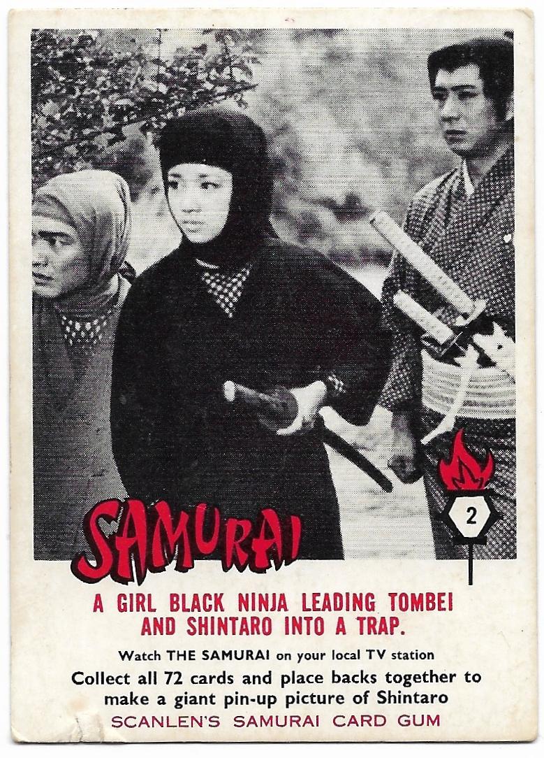 1964 Scanlens Samurai (2) A Girl Black Ninja Leading Tombei And Shintaro Into A Trap