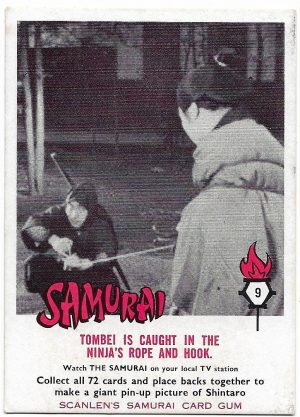 1964 Scanlens Samurai (9) Tombi Is Caught In The Ninja’s Rope And Hook