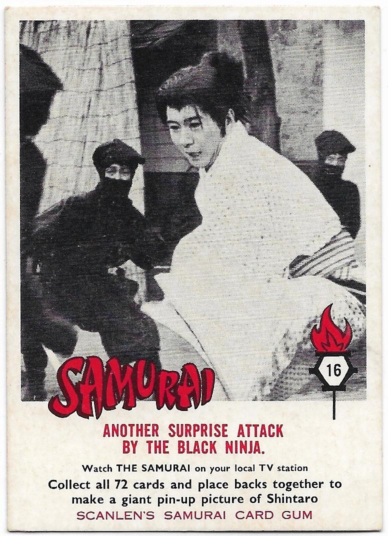 1964 Scanlens Samurai (16) Anthony Surprise Attack By The Black Ninja