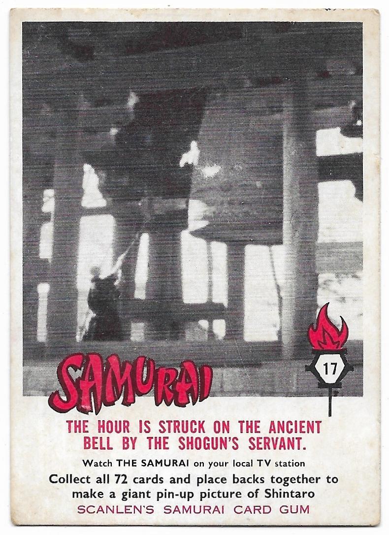 1964 Scanlens Samurai (17) The Hour Is Struck On The Ancient Bell By The Shogun’s Servant