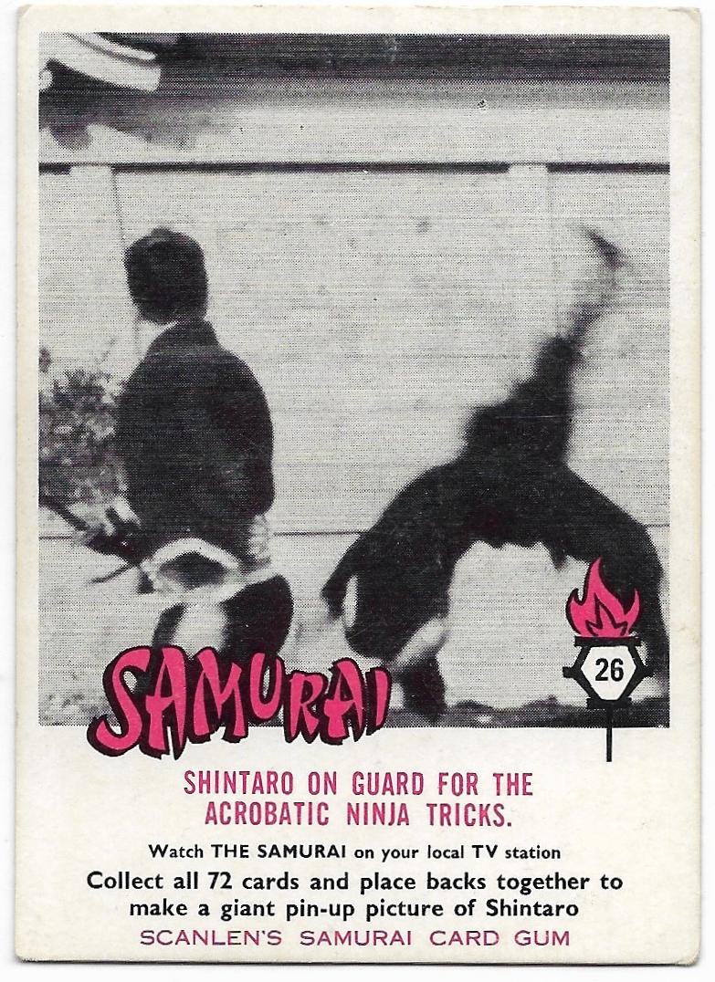 1964 Scanlens Samurai (26) Shintaro On Guard For The Acrobatic Ninja Tricks