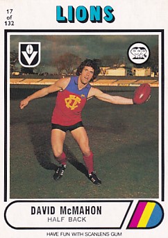 1976 VFL Scanlens (17) David MCMAHON Fitzroy