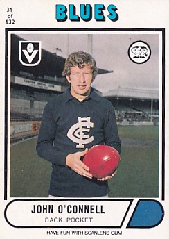 1976 VFL Scanlens (31) John O’CONNELL Carlton