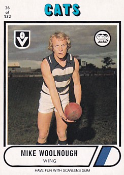 1976 VFL Scanlens (36) Mike WOOLNOUGH Geelong