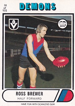 1976 VFL Scanlens (38) Ross BREWER Melbourne