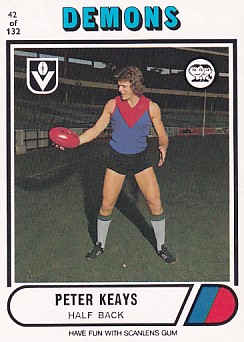 1976 VFL Scanlens (42) Peter KEAYS Melbourne