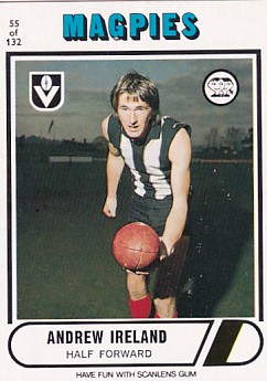 1976 VFL Scanlens (55) Andrew IRELAND Collingwood
