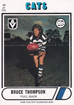 1976 VFL Scanlens (80) Bruce THOMPSON Geelong