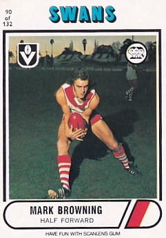 1976 VFL Scanlens (90) Mark BROWNING South Melbourne