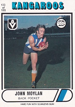 1976 VFL Scanlens (122) John MOYLAN North Melbourne