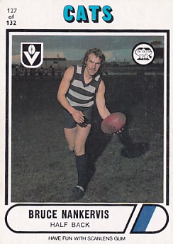 1976 VFL Scanlens (127) Bruce NANKERVIS Geelong