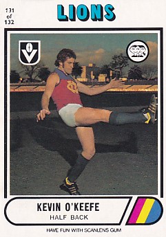 1976 VFL Scanlens (131) Kevin O’KEEFE Fitzroy