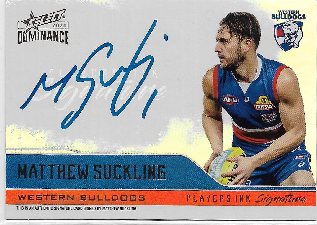 2020 Select Dominance Player Ink Signature (PIS18) Matthew SUCKLING Western Bulldogs 174/175