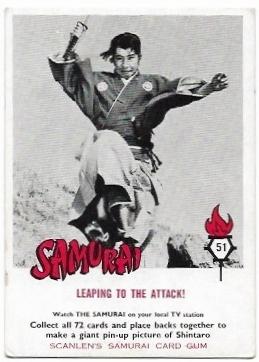 1964 Scanlens Samurai (51) Leaping To The Attack *