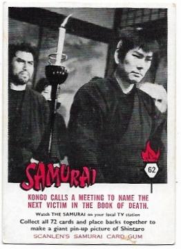 1964 Scanlens Samurai (62) Kongo Calls A Meeting To Name The Next Victim In The Book Of Death