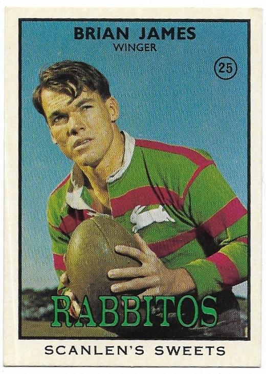 1968 B Scanlens Rugby League (25) Brian James Rabbitohs