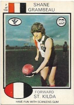 1975 VFL Scanlens (7) Shane GRAMBEAU St Kilda *