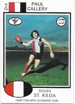 1975 VFL Scanlens (16) Paul CALLERY St Kilda *