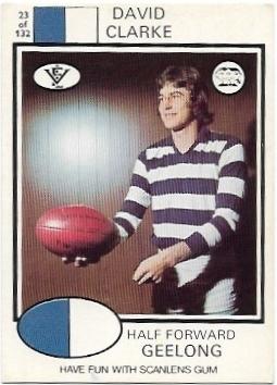 1975 VFL Scanlens (23) David CLARKE Geelong *